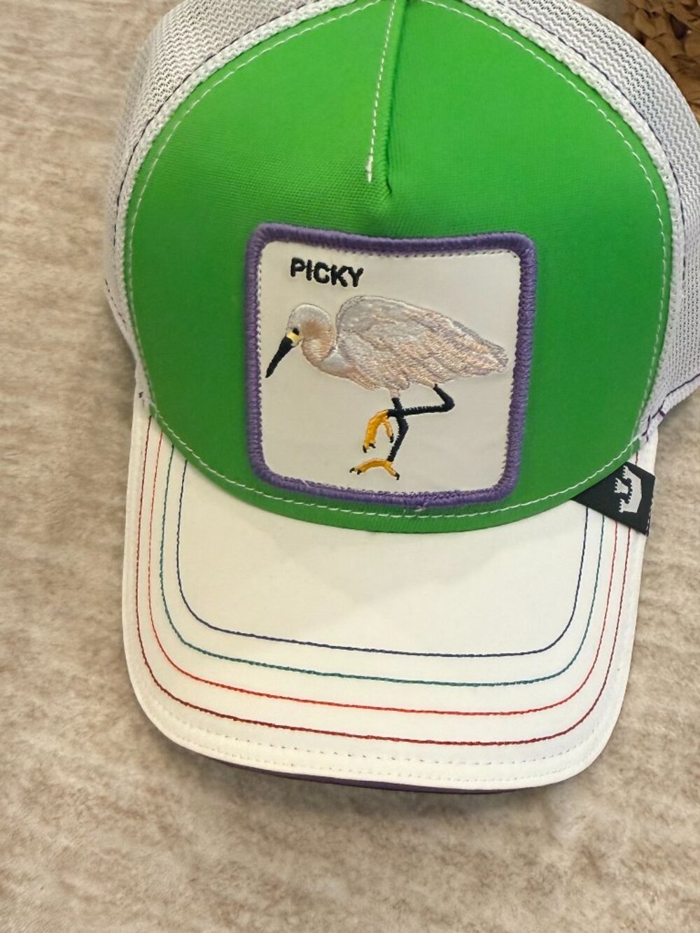 Goorin Bros. Picky Bird Trucker Hat Leather Bill Never Worn